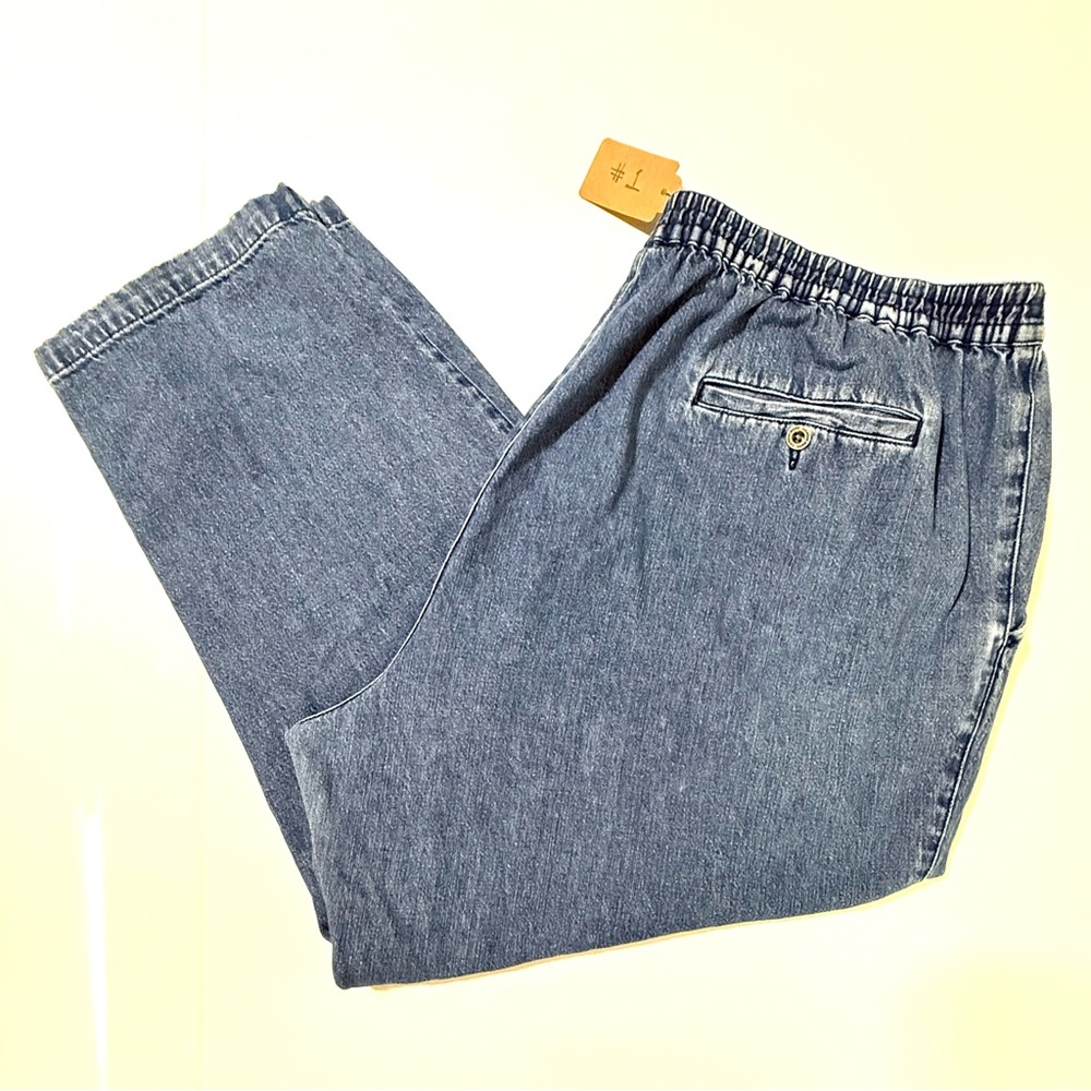 Liz Claiborne #1 Blue Ankle Jeans 100% Cotton Size 22 Petite 26.5” Inseam - Picture 6 of 15